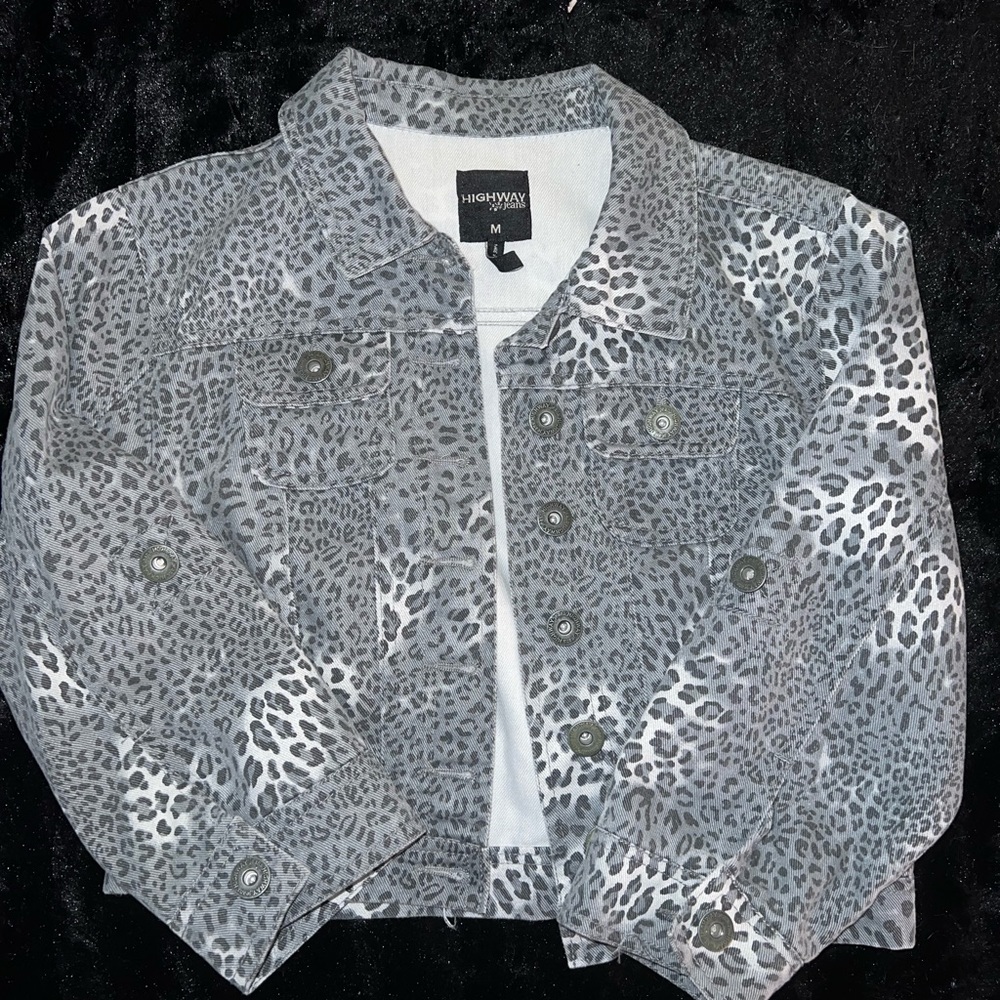 cheetah denim jacket